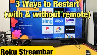 Roku Streambar 3 Ways to Restart  Reboot with amp without Remote [upl. by Sanoj]