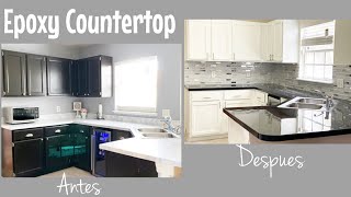 Transformación de mi Cocina  Pintamos la Encimera  Epoxy Countertop [upl. by Elsinore]