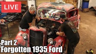 Part 2 LIVE Forgotten 35 Ford Truck Will It Run amp Drive After YEARS Previously Locked Up RESTORED [upl. by Damales]