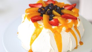 Easy Pavlova Recipe  How to Make Pavlova at Home [upl. by Lyons]