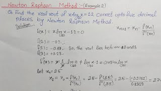 Newton Raphson Method  Newton Raphson Method Example [upl. by Humo183]