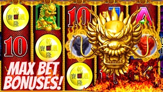 5 Dragons Deluxe Slot Machine MAX BET BONUSES  Great Session With FREE PLAY  Live Slot Play [upl. by Asoral]