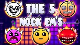 quotTHE 5 NOCK EMSquot   GEOMETRY DASH BETTER AND RANDOM LEVELS [upl. by Ressay]