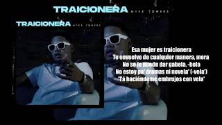 Myke Towers  Traicionera LETRALYRICS [upl. by Trotta184]