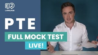 E2 PTE Full Mock Test  LIVE with Jay [upl. by Cosetta]