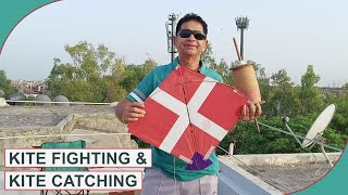 Kite Fighting And Kite Catching  Chhat Ki Patangbaazi [upl. by Jedidiah15]