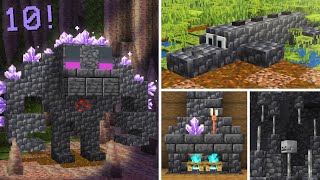 Minecraft 117 10 Deepslate build ideas  Wall designs [upl. by Ahsemaj]