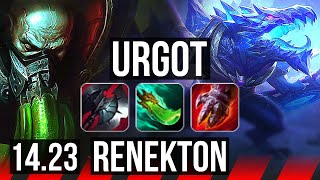 URGOT vs RENEKTON TOP  Legendary  NA Grandmaster  1423 [upl. by Gnilrad]