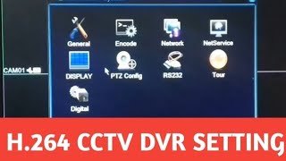 H264 CCTV DVR SETTINGDVR SETTINGDVR FUNCTIONDVR ALL SETTINGS [upl. by Atoel]