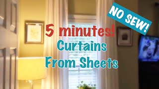 DIY Curtains Out of Sheets [upl. by Ketchan]