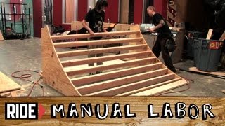 HowTo Build a Skatepark  Quarter Pipe Part 2 Studs and Framing  Manual Labor [upl. by Lila]