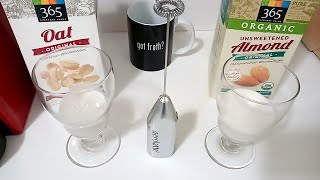 Oat Milk vs Almond Milk part 2 Frothing Test [upl. by Lurlene712]