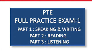 PTE FULL PRACTICE EXAM  WITH KEY [upl. by Niboc]