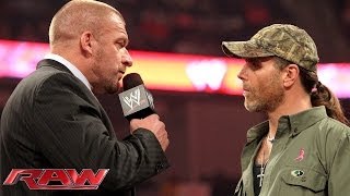 Triple H and Shawn Michaels dont see eyetoeye Raw Oct 21 2013 [upl. by Schlenger]