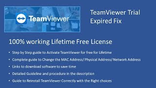 Teamviewer Trial Expired Fix  100 working  Lifetime Free License [upl. by Ottie]