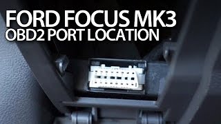 Ford Focus MK3 OBD2 port location onboard diagnostics [upl. by Launce698]