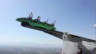 XScream thrill ride at Stratosphere Las Vegas Full HD  OffRide [upl. by Worth]