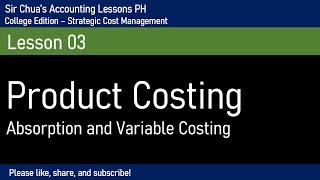 Strategic Cost Management Absorption and Variable Costing [upl. by Ayhtin]