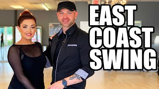 East Coast Swing Basic Steps  Beginner east coast swing [upl. by Annahoj]