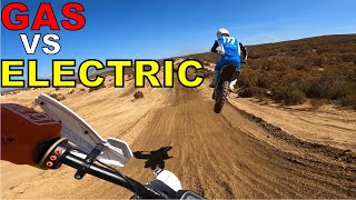 Electric Dirtbike Destroys 4 strokes in Motocross Race [upl. by Eile]