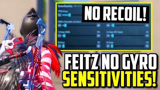 FEITZ NEW SENSITIVITY FOR BETTER HIP FIRE ACCURACY NO GYRO  PUBG Mobile [upl. by Shell808]