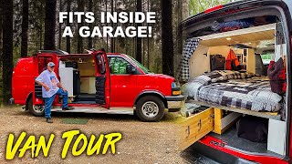 VAN LIFE DIY  Retired Electrician Builds Out Custom GMC Campervan [upl. by Aihsatan]