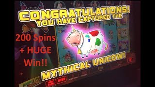 Invaders Return From Planet Moolah Unicow Bonus HUGE WIN [upl. by Aneeuqahs]