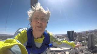 CAROL VOSPER SkyJump from the Stratosphere Tower in Las Vegas [upl. by Assenad]