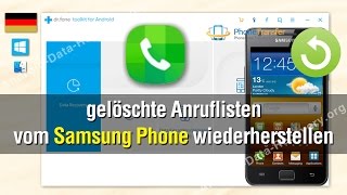 Wie Sie gelöschte Anruflisten vom Samsung wiederherstellen [upl. by Yasu642]