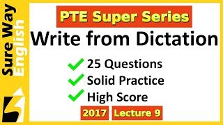 PTE Write From Dictation 25 Practice Questions with Answers  High Score [upl. by Childers335]