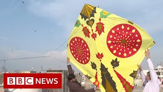 Hundreds defy banned Pakistan kite flying festival  BBC News [upl. by Lapointe]