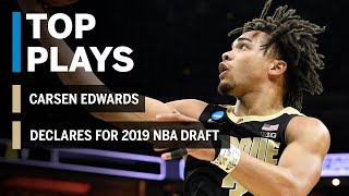 Highlights Carsen Edwards Declares for 2019 NBA Draft  Purdue  B1G Basketball [upl. by Lacey304]