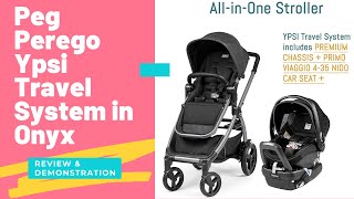 Double Stroller  Peg Perego Ypsi Travel System in Onyx  Review amp Demo [upl. by Kamat]