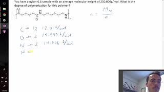 Degree of polymerization example problem [upl. by Nilloc]