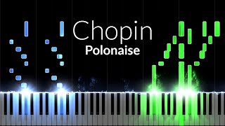 Polonaise Opus 53  Chopin Piano Tutorial Synthesia [upl. by Peony19]