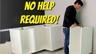 INSTALL AN IKEA KITCHEN  Part 2   Hanging the Cabinets [upl. by Massimiliano]