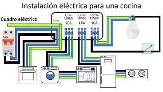 Tutorial instalación eléctrica en cocina [upl. by Fritzie]