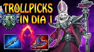 LOL KARTHUS SUPPORT  Trollpicks in Dia1 Ranked [upl. by Eelirem]