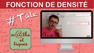 Démontrer quune fonction est une densité de probabilité  Terminale [upl. by Leryt]