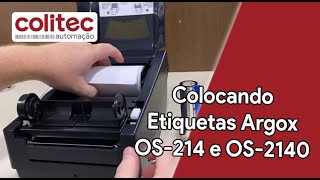 COMO COLOCAR ETIQUETA  IMPRESSORA ARGOX OS214 E OS2140 [upl. by Standley]