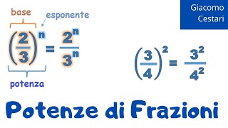 08 potenze di frazioni e proprietà [upl. by Ehctav940]