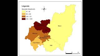 Carte de densité de population  population density map [upl. by Milone]