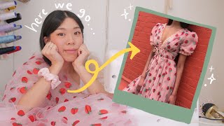 I DIY the strawberry dress Lirika Matoshi  WITHWENDY [upl. by Fletcher]