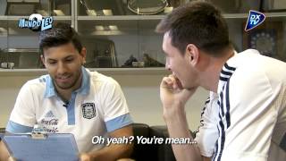 El Kun Agüero entrevista a Leo Messi [upl. by Asemaj]