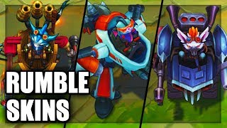 All Rumble Skins Spotlight League of Legends [upl. by Aicilf]