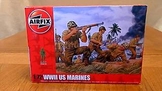 Plastic Soldier Review AIRFIX 172 WW2 US Marines [upl. by Mahgem]