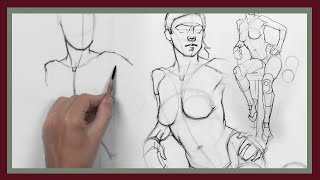 Using Gesture to Start a Figure Drawing  Figure Drawing Fundamentals [upl. by Ahsimal866]