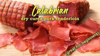 Dry Cured Calabrian Pork Tenderloin  Dry Curing Meat for Beginners [upl. by Anod]