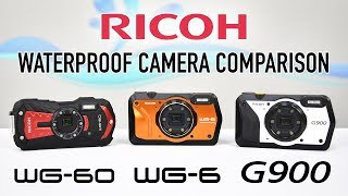 Ricoh Waterproof Cameras  WG60  WG6  G900 [upl. by Llebasi]