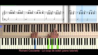 Richard Cocciante  Le coup de soleil piano tutoriel [upl. by Lillie]